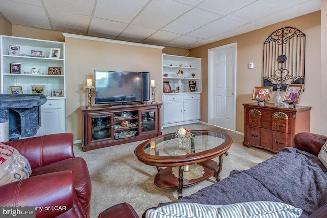691 Harvey St, West Hazleton, PA 18202 - living area with carpet flooring
