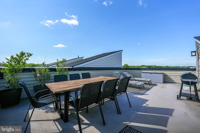 view of patio / terrace featuring outdoor dining area and area for grilling