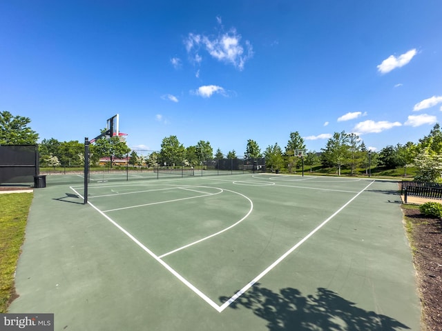 view of sport court with community basketball court