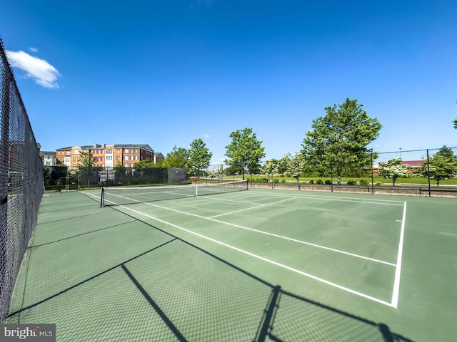 view of tennis court