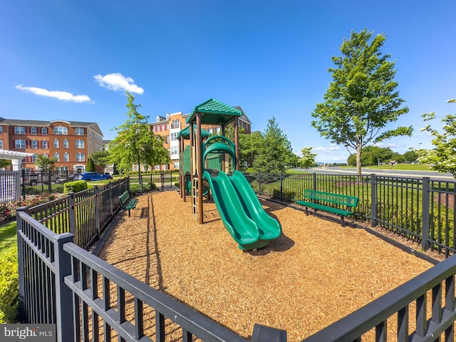 view of community jungle gym