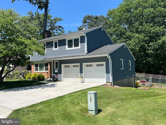 618 Chapelgate Dr, Odenton, MD 21113 - view of front of home with a chimney, driveway, and an attached garage