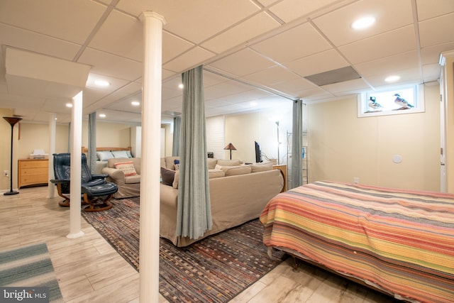 618 Chapelgate Dr, Odenton, MD 21113 - bedroom featuring light wood finished floors and a paneled ceiling