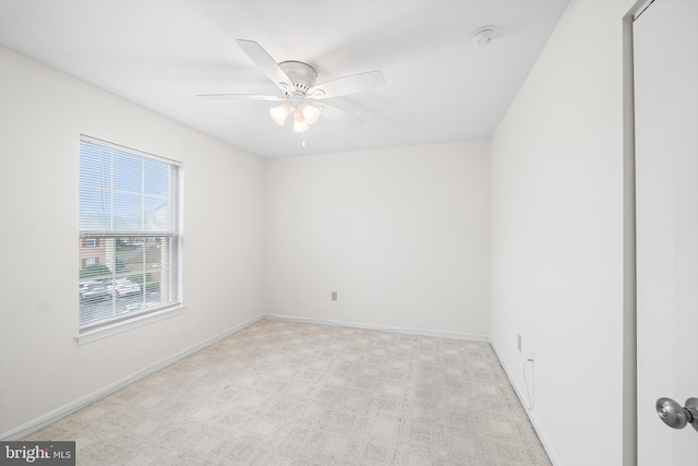 355 Westridge Cir Unit 128, Phoenixville, PA 19460 - empty room featuring a ceiling fan, light colored carpet, and baseboards