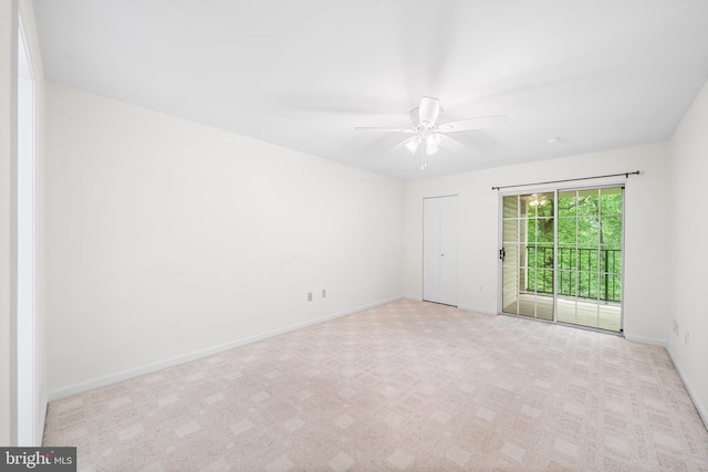 355 Westridge Cir Unit 128, Phoenixville, PA 19460 - empty room with a ceiling fan, baseboards, and carpet flooring