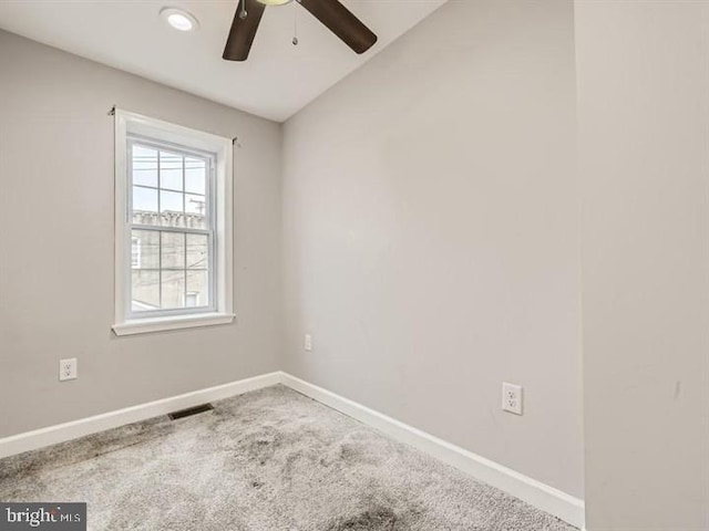 905 E Patapsco Ave, Baltimore, MD 21225 - carpeted empty room with a ceiling fan, baseboards, and recessed lighting
