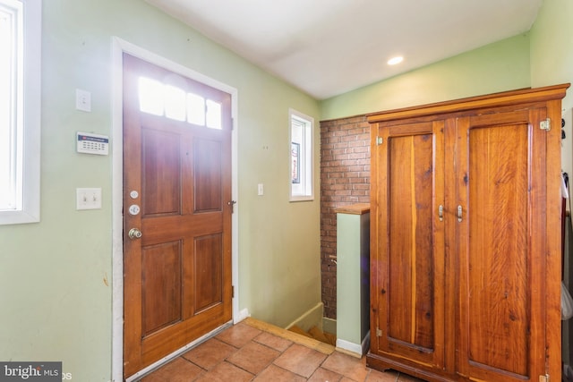 2400 Willow Glen Dr, Baltimore, MD 21209 - foyer entrance featuring baseboards and recessed lighting