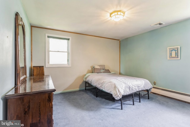 2400 Willow Glen Dr, Baltimore, MD 21209 - carpeted bedroom with a baseboard radiator and baseboards