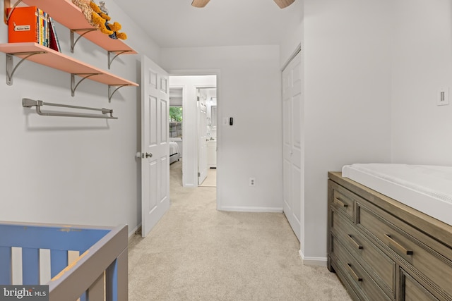 9761 Turnbuckle Dr, Burke, VA 22015 - spacious closet featuring light colored carpet and ceiling fan