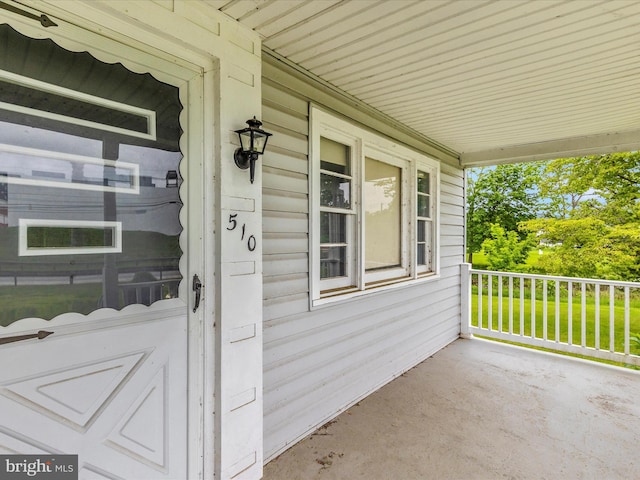 510 E Main St, Emmitsburg, MD 21727 - property entrance featuring covered porch