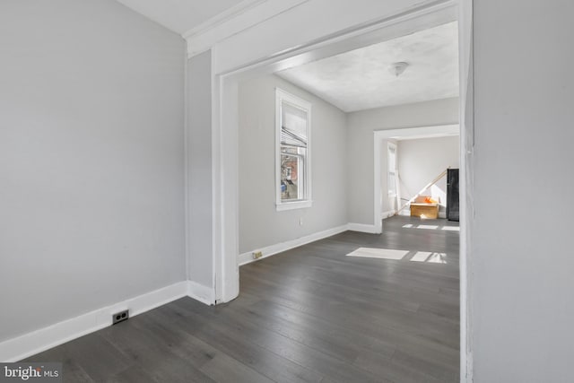 3532 Lucille Ave, Baltimore, MD 21215 - corridor featuring dark wood finished floors and baseboards