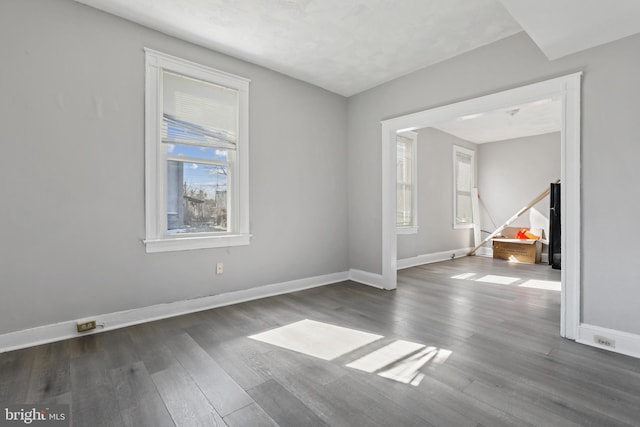 3532 Lucille Ave, Baltimore, MD 21215 - unfurnished room with wood finished floors and baseboards
