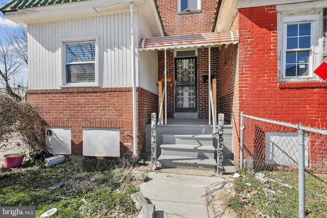 3532 Lucille Ave, Baltimore, MD 21215 - entrance to property with brick siding and fence