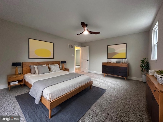 215 Bridge Rd, Upper Chichester, PA 19061 - bedroom with light colored carpet, ceiling fan, and baseboards