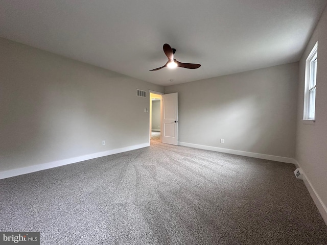 215 Bridge Rd, Upper Chichester, PA 19061 - carpeted empty room featuring a ceiling fan and baseboards