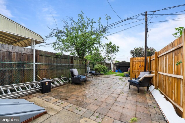 3342 Belgrade St, Philadelphia, PA 19134 - fenced backyard featuring a patio area