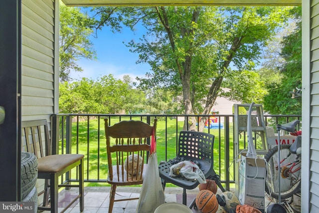 view of balcony