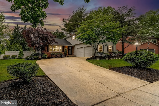 520 Perry Dr, Mount Laurel, NJ 08054 - view of front of house featuring concrete driveway and a garage