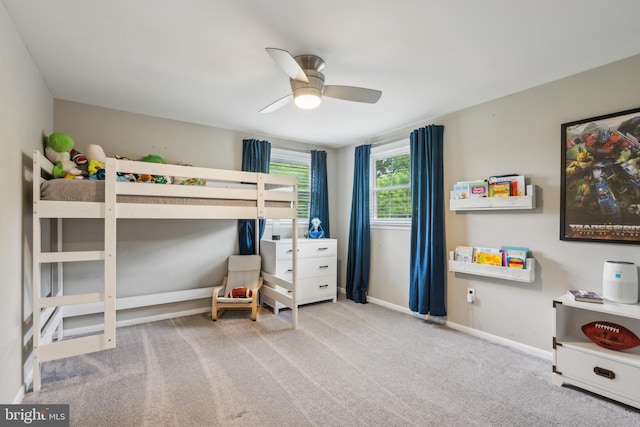 520 Perry Dr, Mount Laurel, NJ 08054 - carpeted bedroom featuring baseboards and ceiling fan