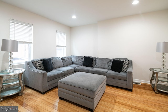1531 Swain St, Philadelphia, PA 19130 - living room with plenty of natural light, light wood-type flooring, and recessed lighting