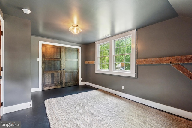 2320 Turk Rd, Doylestown, PA 18901 - unfurnished bedroom featuring baseboards, a closet, and vaulted ceiling