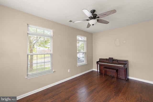 111 Carnoustie, Stephens City, VA 22655 - sitting room featuring wood finished floors, a ceiling fan, and baseboards