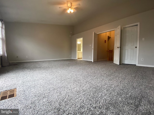 12625 Kempston Ln, Woodbridge, VA 22192 - unfurnished bedroom with baseboards, carpet flooring, and a ceiling fan