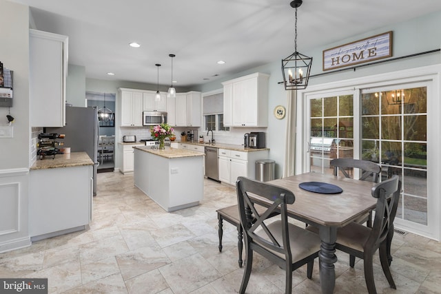 13 Richland Dr, Mount Laurel, NJ 08054 - dining room with a chandelier and recessed lighting
