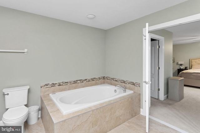13 Richland Dr, Mount Laurel, NJ 08054 - full bath featuring a bath, connected bathroom, toilet, and baseboards