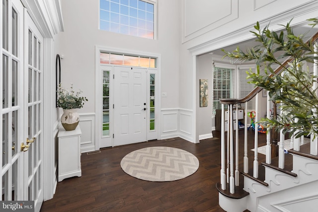 13 Richland Dr, Mount Laurel, NJ 08054 - foyer entrance featuring a decorative wall, wood finished floors, and a wainscoted wall