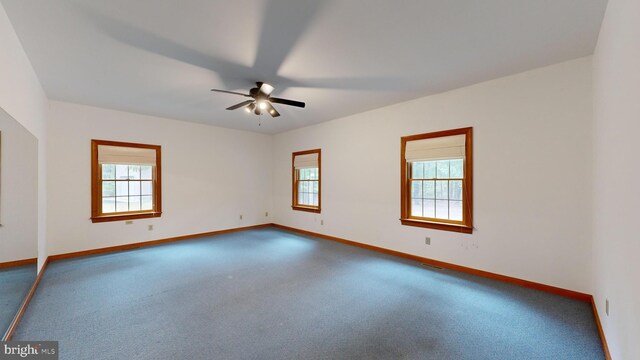 30751 Al Jan Dr, Laurel, DE 19956 - spare room featuring plenty of natural light, baseboards, carpet, and a ceiling fan