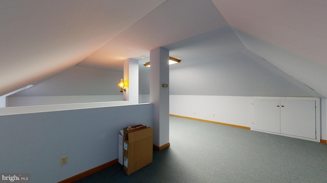 30751 Al Jan Dr, Laurel, DE 19956 - additional living space with lofted ceiling, carpet floors, and baseboards