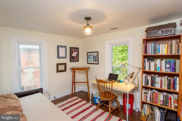 256 N Union St, Lambertville, NJ 08530 - office with baseboards and wood finished floors
