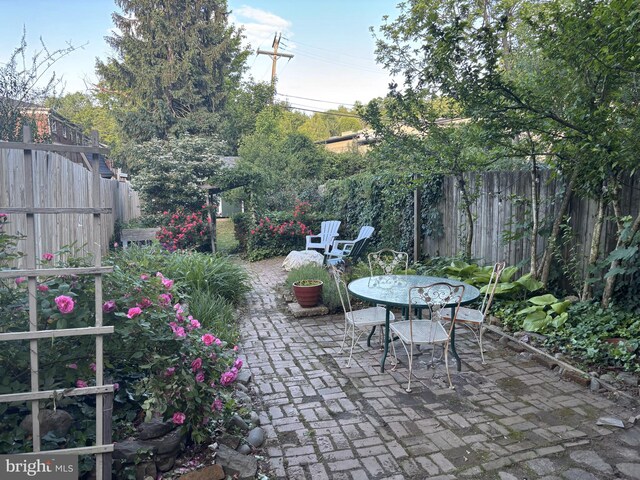 256 N Union St, Lambertville, NJ 08530 - fenced backyard featuring a patio and outdoor dining space