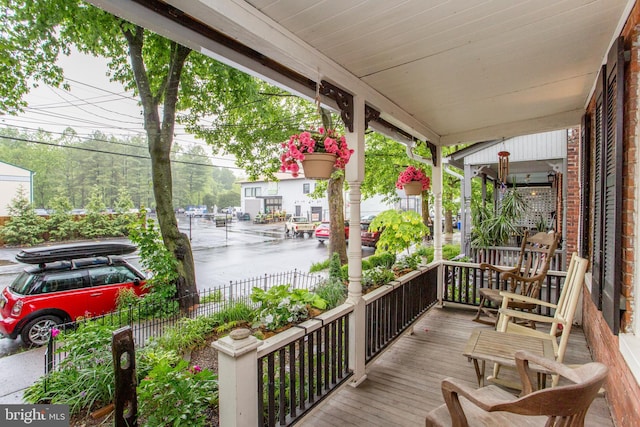 256 N Union St, Lambertville, NJ 08530 - view of wooden porch