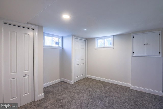 3958 Oakford Ave, Baltimore, MD 21215 - basement featuring carpet floors, healthy amount of natural light, and recessed lighting