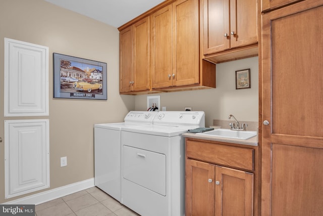 152 Independence Way, Mechanicsburg, PA 17050 - laundry area with washer and dryer, cabinet space, light tile patterned floors, and baseboards