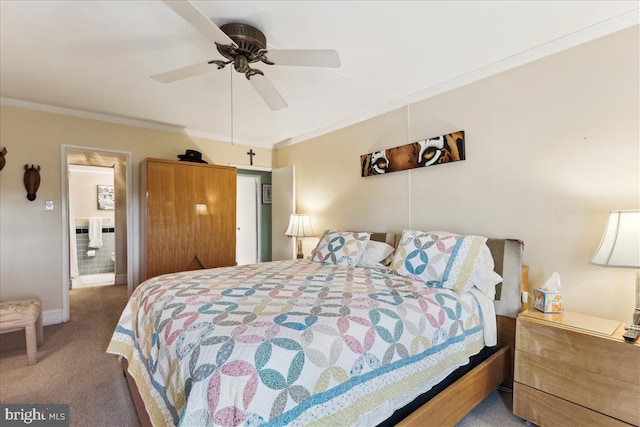 430 M St SW Unit N-609, Washington, DC 20024 - bedroom featuring carpet flooring, crown molding, ceiling fan, and baseboards