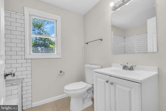 414 Lavender Hill Dr, Cherry Hill, NJ 08003 - full bathroom featuring toilet, tile patterned flooring, vanity, a shower, and baseboards