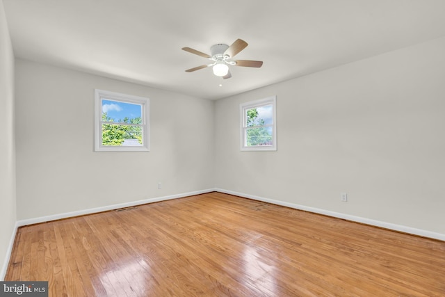 414 Lavender Hill Dr, Cherry Hill, NJ 08003 - spare room featuring wood finished floors, baseboards, and a ceiling fan