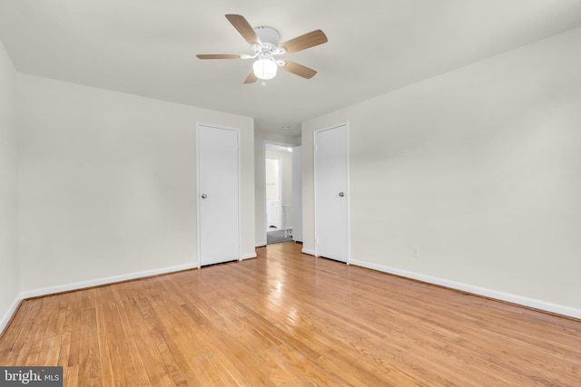 414 Lavender Hill Dr, Cherry Hill, NJ 08003 - spare room with a ceiling fan, baseboards, and light wood-type flooring