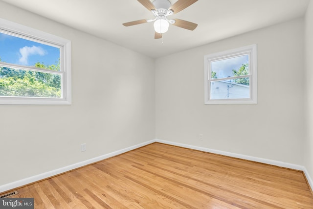 414 Lavender Hill Dr, Cherry Hill, NJ 08003 - empty room with baseboards, wood finished floors, and ceiling fan