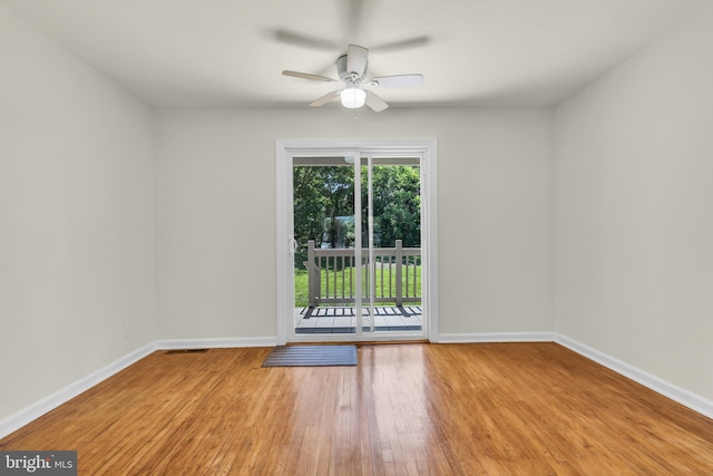 414 Lavender Hill Dr, Cherry Hill, NJ 08003 - empty room featuring wood finished floors, ceiling fan, and baseboards