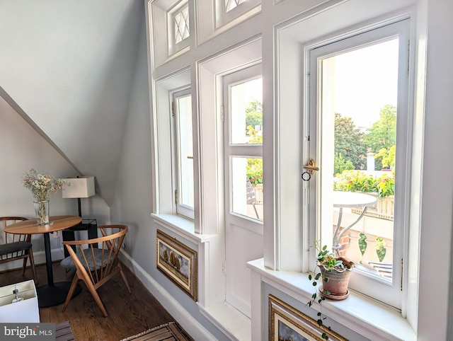 2001 19th St NW Unit 10, Washington, DC 20009 - doorway to outside featuring healthy amount of natural light, wood finished floors, and baseboards
