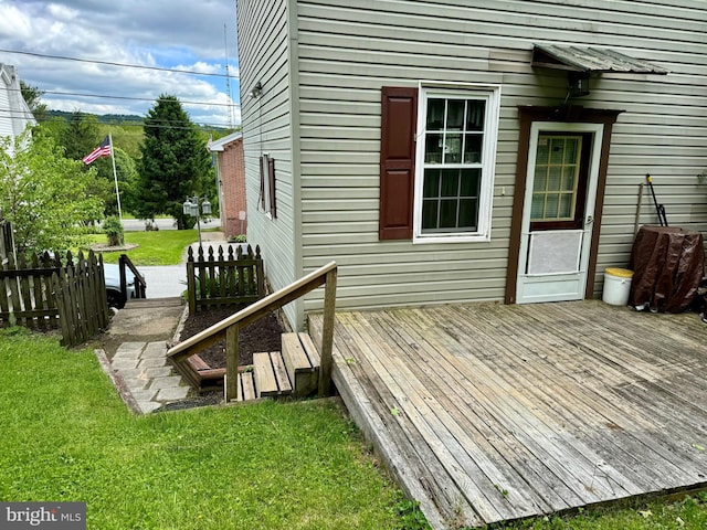 5569 Bouquet St, Huntingdon, PA 16652 - wooden terrace featuring a lawn