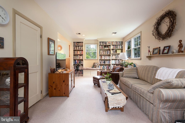 550 Somerton Ave, Philadelphia, PA 19116 - living room with light carpet and built in shelves