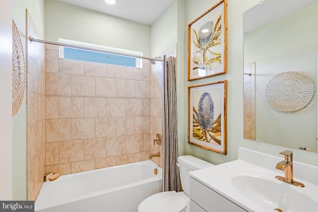 36529 Burleson Dr, Frankford, DE 19945 - bathroom with toilet, vanity, and shower / tub combination