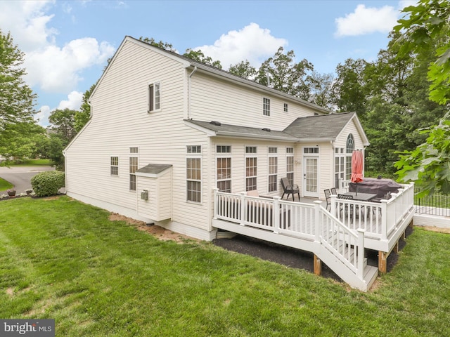 9499 Ballagan Ct, Bristow, VA 20136 - back of house featuring a yard and a wooden deck