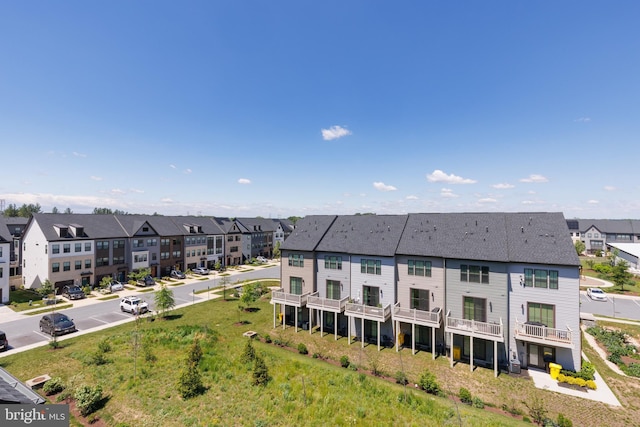 view of building exterior with a residential view