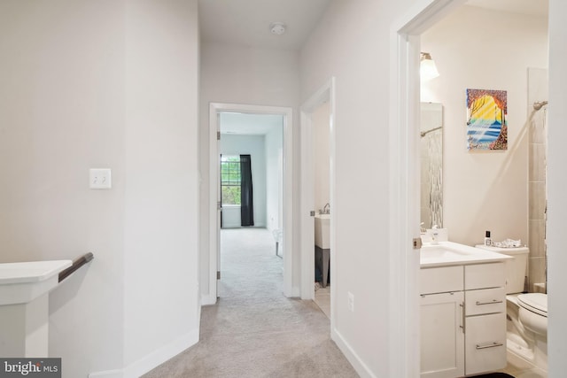 1724 Atlas Dr, Frederick, MD 21702 - corridor with light colored carpet and baseboards